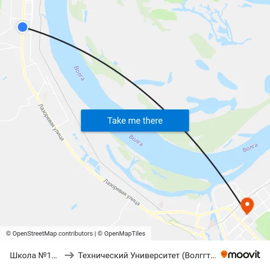 Школа №107 to Технический Университет (Волггту) map