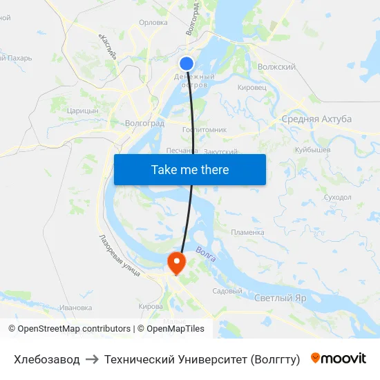 Хлебозавод to Технический Университет (Волггту) map