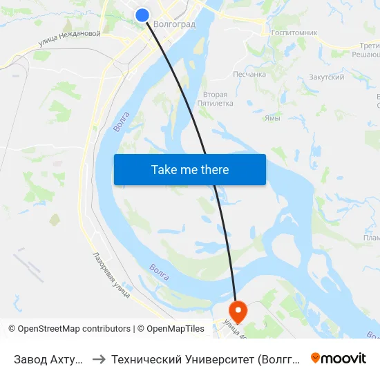 Завод Ахтуба to Технический Университет (Волггту) map