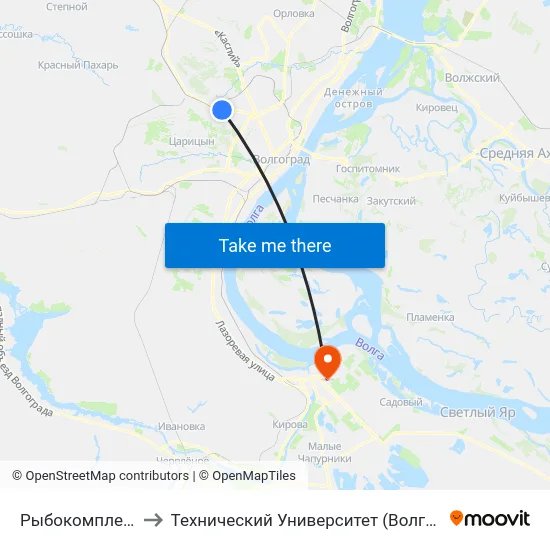 Рыбокомплекс to Технический Университет (Волггту) map