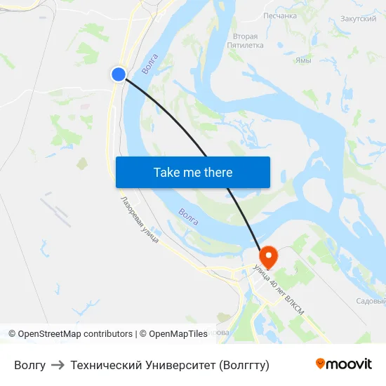 Волгу to Технический Университет (Волггту) map