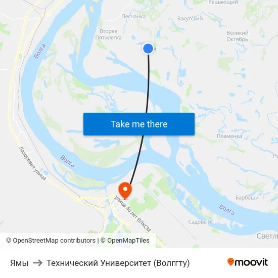 Ямы to Технический Университет (Волггту) map