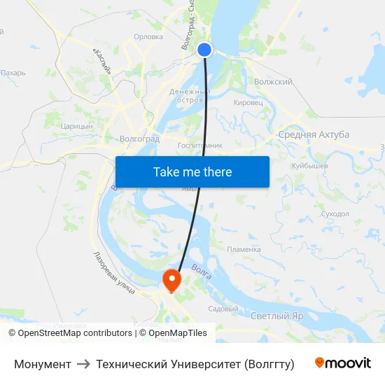 Монумент to Технический Университет (Волггту) map