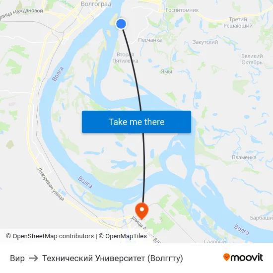 Вир to Технический Университет (Волггту) map
