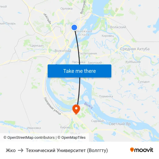 Жко to Технический Университет (Волггту) map