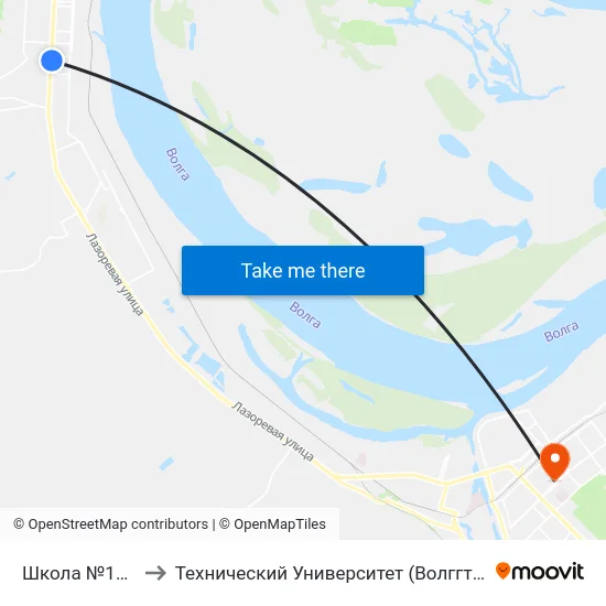 Школа №107 to Технический Университет (Волггту) map
