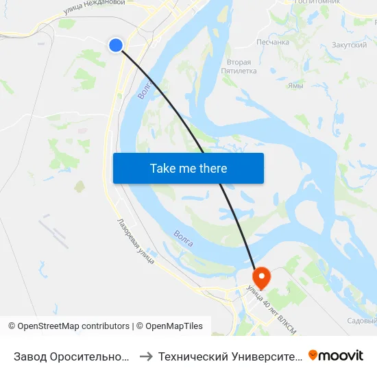 Завод Оросительной Техники to Технический Университет (Волггту) map