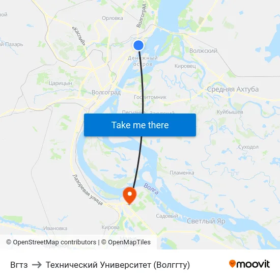 Вгтз to Технический Университет (Волггту) map