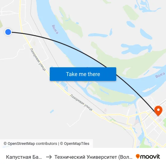 Капустная Балка to Технический Университет (Волггту) map