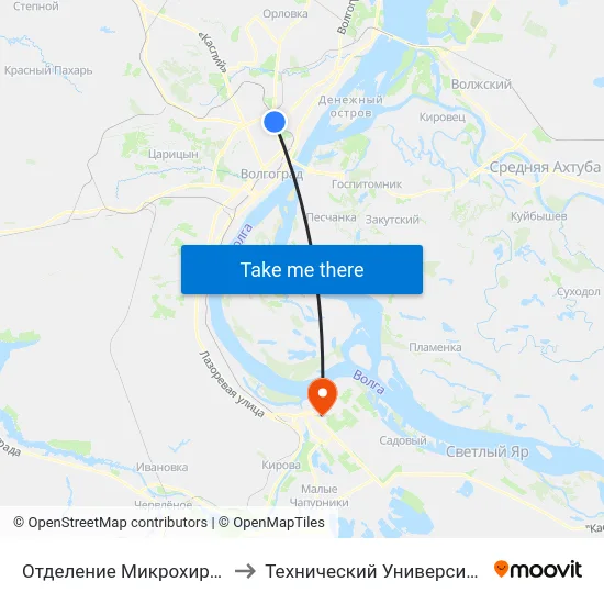 Отделение Микрохирургии Глаза to Технический Университет (Волггту) map