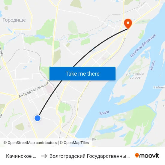 Качинское Училище (А) to Волгоградский Государственный Технический Университет map