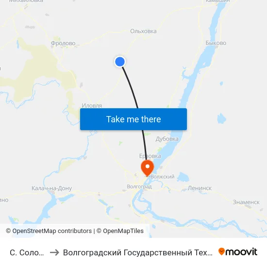 С. Солодча (Б) to Волгоградский Государственный Технический Университет map