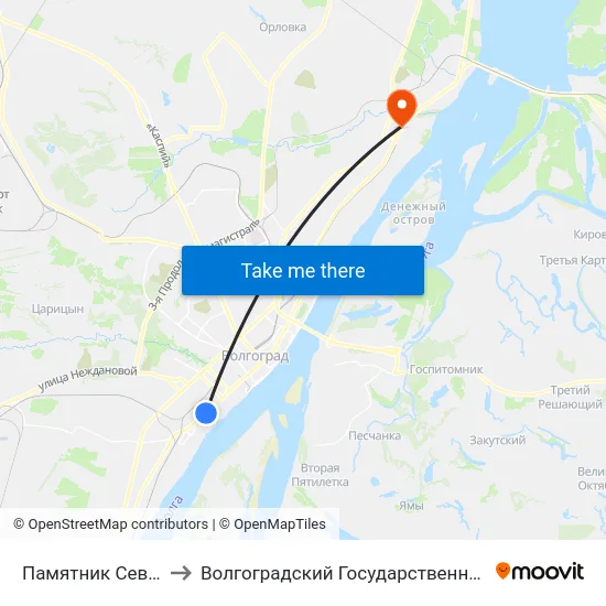Памятник Североморцам (А) to Волгоградский Государственный Технический Университет map