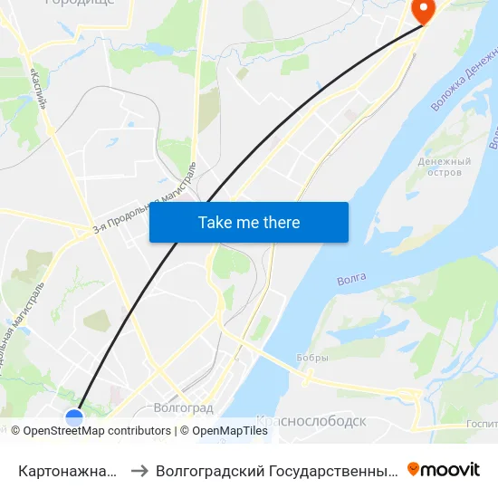Картонажная Фабрика (Б) to Волгоградский Государственный Технический Университет map