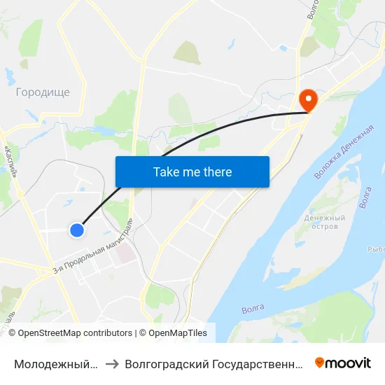 Молодежный Центр Россия to Волгоградский Государственный Технический Университет map