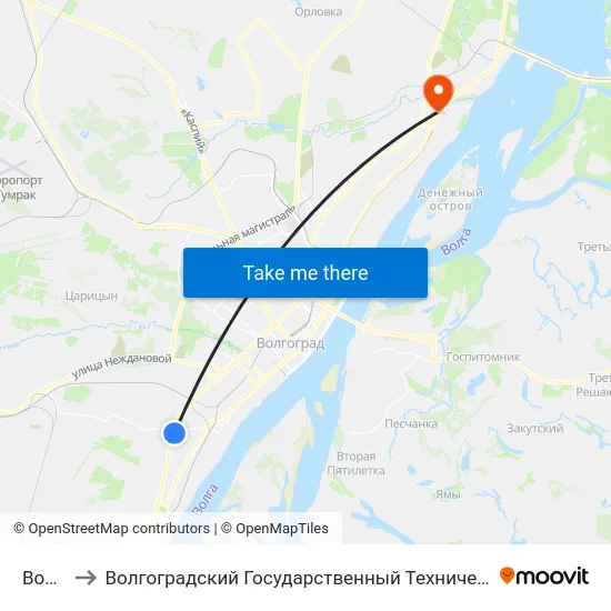 Волгау to Волгоградский Государственный Технический Университет map