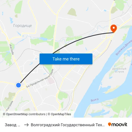 Завод Аврора to Волгоградский Государственный Технический Университет map
