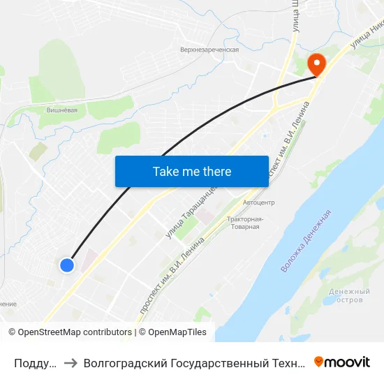 Поддубного to Волгоградский Государственный Технический Университет map