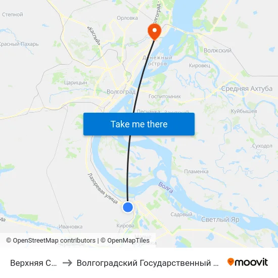 Верхняя Судоверфь to Волгоградский Государственный Технический Университет map