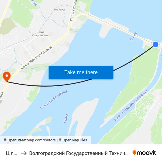 Шлюзы to Волгоградский Государственный Технический Университет map