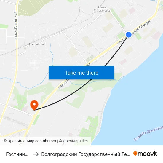 Гостиница Старт to Волгоградский Государственный Технический Университет map