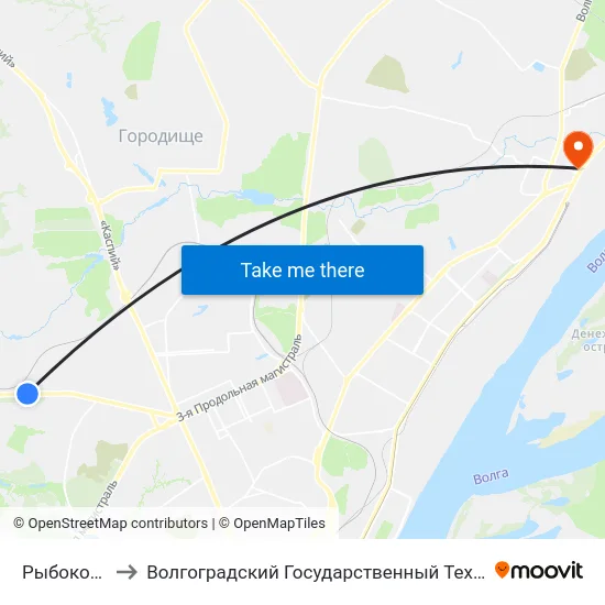 Рыбокомплекс to Волгоградский Государственный Технический Университет map