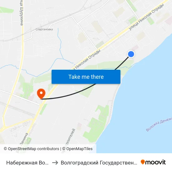Набережная Волжской Флотилии to Волгоградский Государственный Технический Университет map