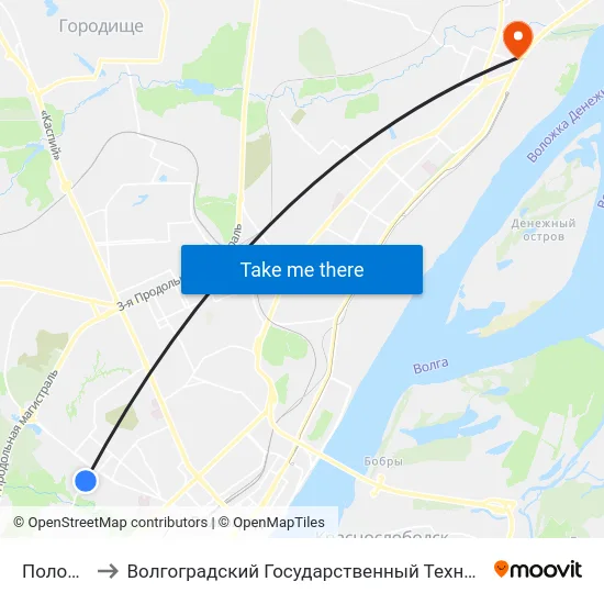 Полоненко to Волгоградский Государственный Технический Университет map
