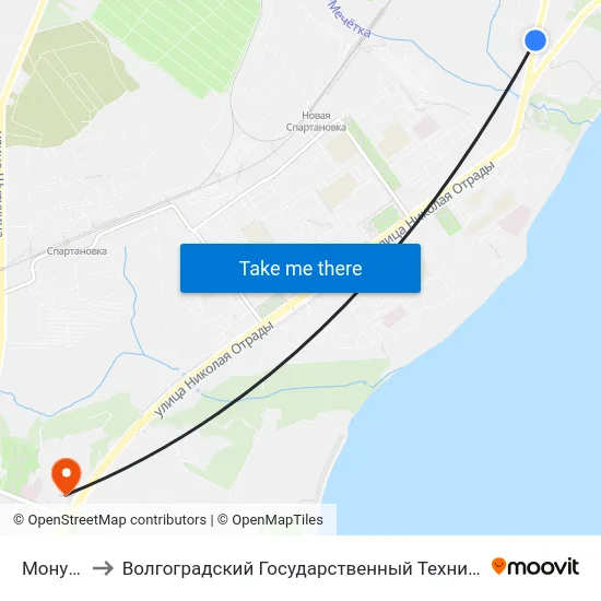 Монумент to Волгоградский Государственный Технический Университет map