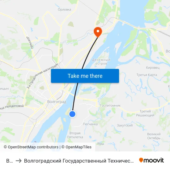 Вир to Волгоградский Государственный Технический Университет map