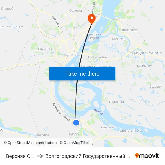 Верхняя Судоверфь to Волгоградский Государственный Технический Университет map