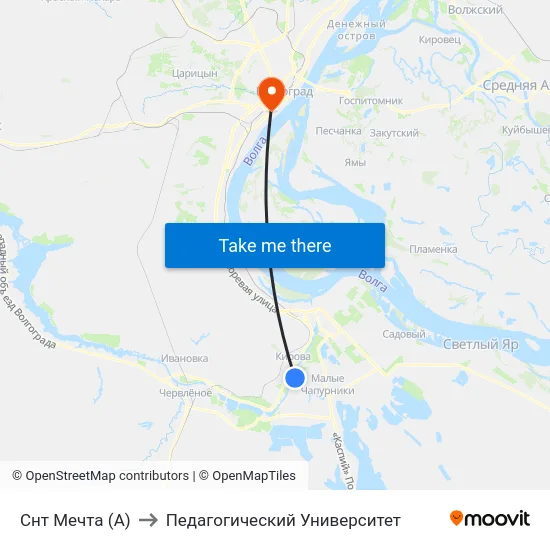 Снт Мечта (А) to Педагогический Университет map
