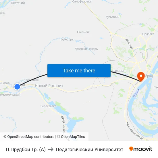 П.Прудбой Тр. (А) to Педагогический Университет map