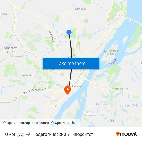 Омон (А) to Педагогический Университет map