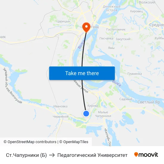 Ст.Чапурники (Б) to Педагогический Университет map