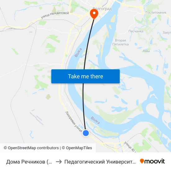 Дома Речников (А) to Педагогический Университет map