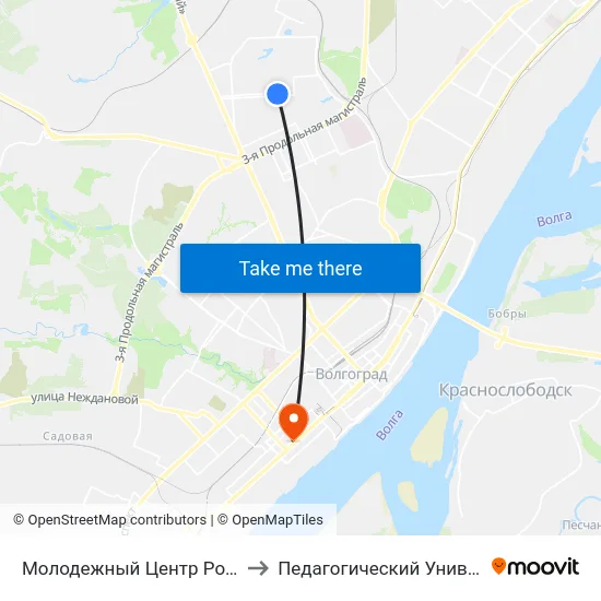 Молодежный Центр Россия (Б) to Педагогический Университет map