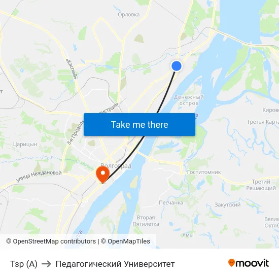 Тзр (А) to Педагогический Университет map