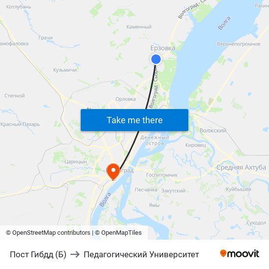 Пост Гибдд (Б) to Педагогический Университет map