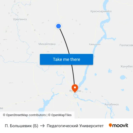 П. Большевик (Б) to Педагогический Университет map