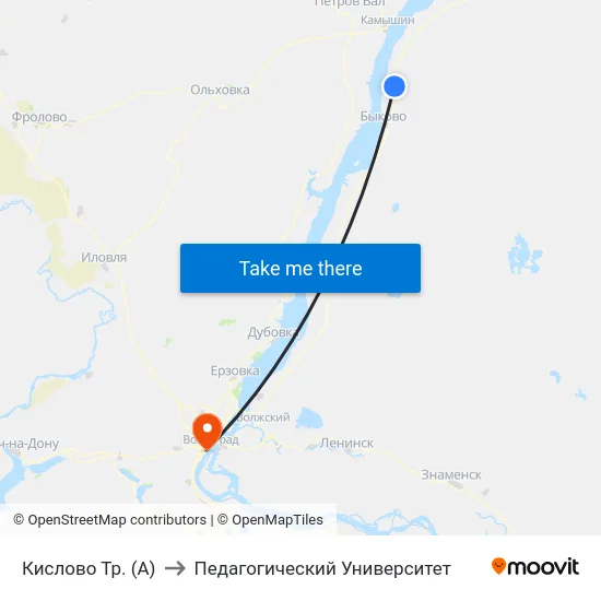 Кислово Тр. (А) to Педагогический Университет map