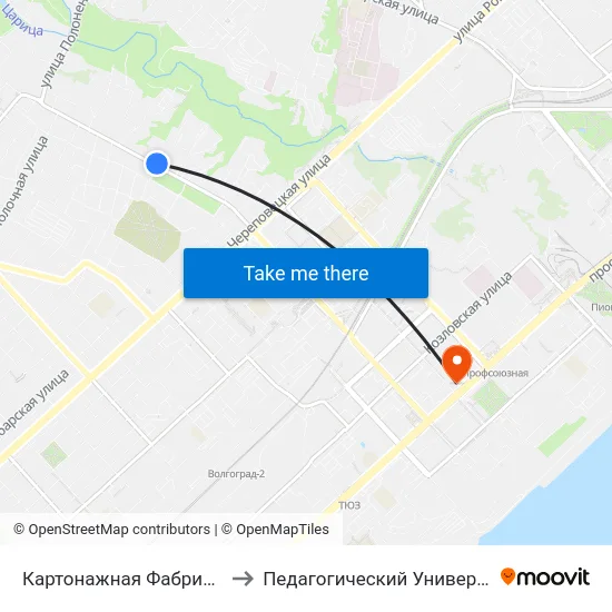 Картонажная Фабрика (Б) to Педагогический Университет map