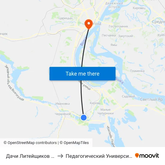 Дачи Литейщиков (А) to Педагогический Университет map