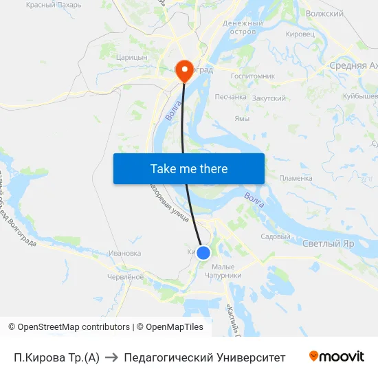 П.Кирова Тр.(А) to Педагогический Университет map