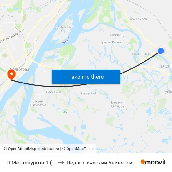 П.Металлургов 1 (Б) to Педагогический Университет map
