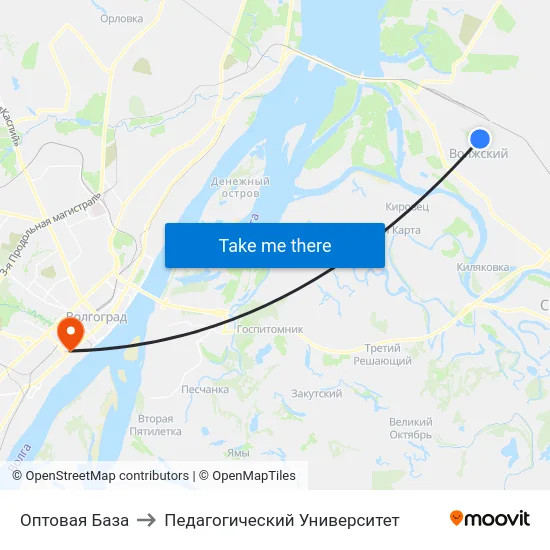 Оптовая База to Педагогический Университет map