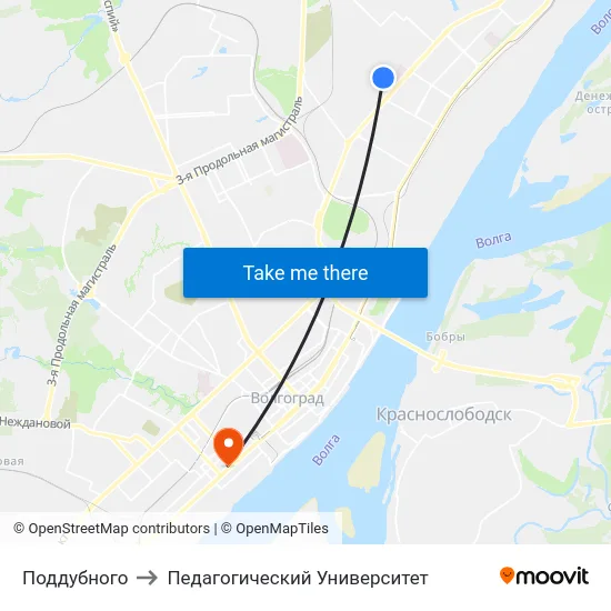 Поддубного to Педагогический Университет map
