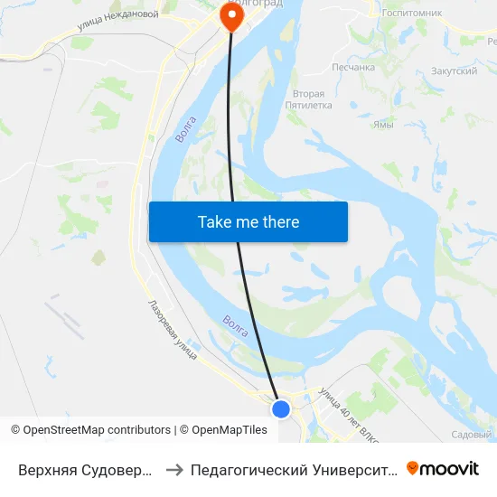 Верхняя Судоверфь to Педагогический Университет map