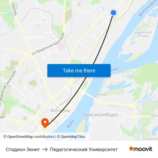 Стадион Зенит to Педагогический Университет map