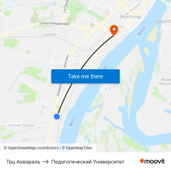 Трц Акварель to Педагогический Университет map